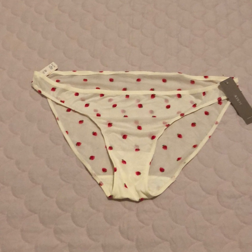 J Crew strawberry print bikini panties Sixe XL